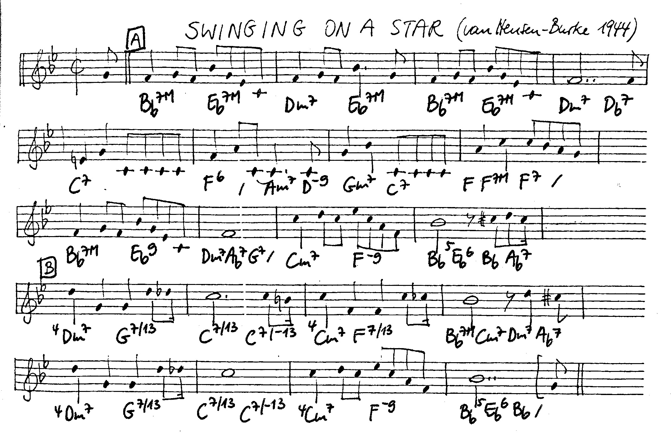 swinging on a star leadsheet – book us for your next 20s or gatsby event